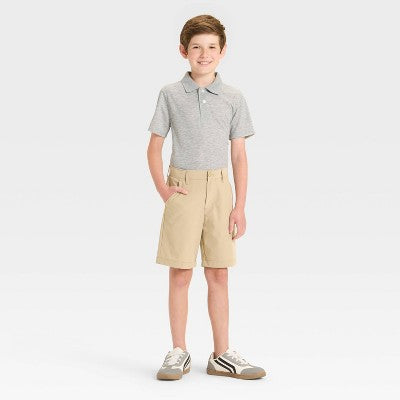 Boys' Uniform Quick Dry Shorts - Cat & Jack Khaki 6