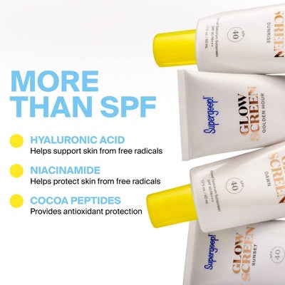 Supergoop! Glowscreen Dawn Hydrating Glowy Tinted Primer Sunscreen with Hyaluronic Acid + Niacinamide - SPF 40 - 1.7 fl oz