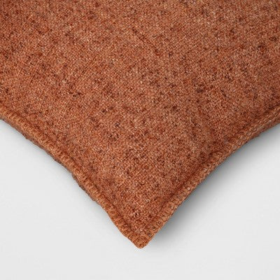 Marled Boucle Square Throw Pillow Orange - Threshold
