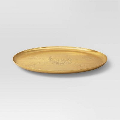 16.2"x16.2" Halloween Aluminum Serving Platter Gold - Threshold