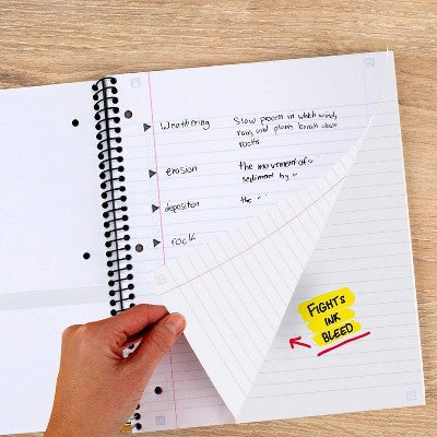 Five Star 8"x10.5" Active Wide Ruled Notebook 80 Pages Black