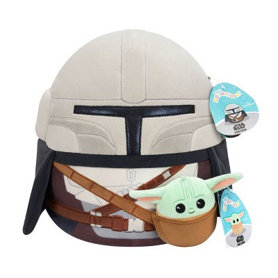 Star Wars: The Mandalorian 12" Mandalorian with 3.5" Grogu Medium Plush Toy