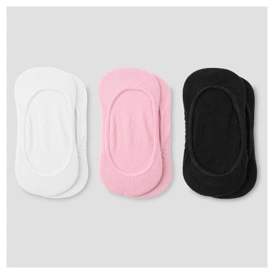 Girls' 3pk Liner Socks - Cat & Jack Colors May Vary M