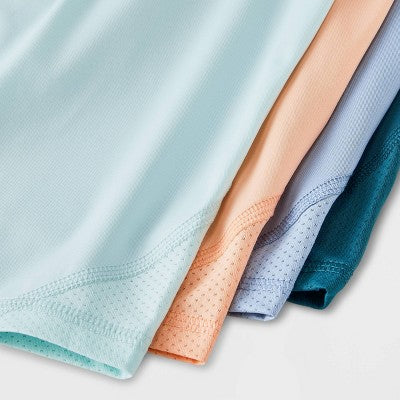 Boys' 4pk Mesh Boxer Briefs - All In Motion Green/Orange/Blue L