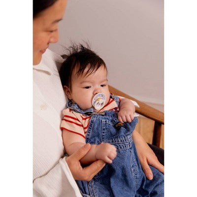 Bibs Studio Collection Colour Jasmine Floral Latex Pacifier 6-18 Months - Jasmine Ivory Mix - 2pk