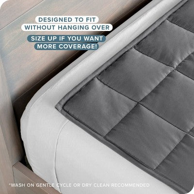 30 lb 80" x 87" Weighted Blanket Cotton Grey by Bare Home (LOCAL PICKUP ONLY)