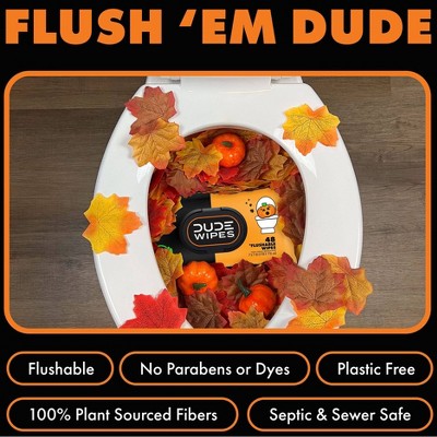 Dude Wipes Dumpkin Spice Flushable Wipes - 3pk/144ct