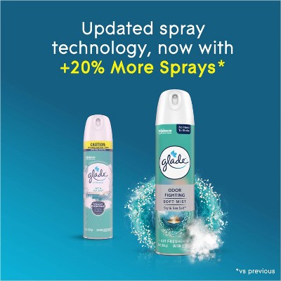 Glade Odor Fighting Soft Mist Aerosol Room Air Freshener - Sky & Sea Salt - 8oz