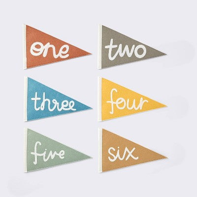Milestone Felt Pennants - Multi Color - Cloud Island