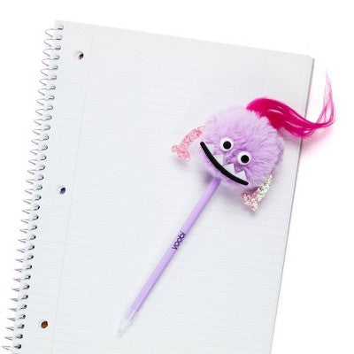 Yoobi Novelty Pom Pom Pen Lilac Monster