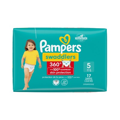Pampers Swaddlers 360 Disposable Diapers - Size 5 - 17ct