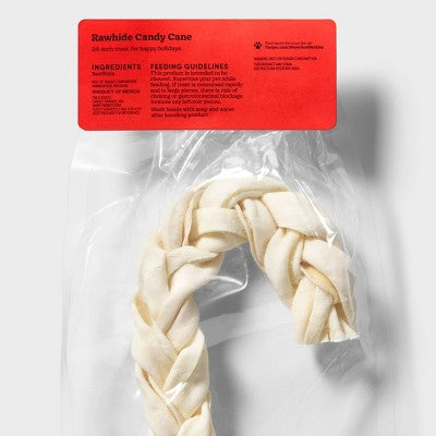 Holiday Giant Unflavored Rawhide Dog Treats - Boots & Barkley 5.29oz/1pk (LOCAL PICKUP ONLY)