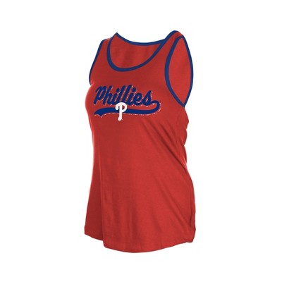 MLB Philadelphia Phillies Women's Bi-Blend Tank Top - XS: Lightweight Sleeveless Knit