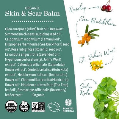 Earth Mama Organic Skin & Scar Balm for Postpartum Care - 1 fl oz