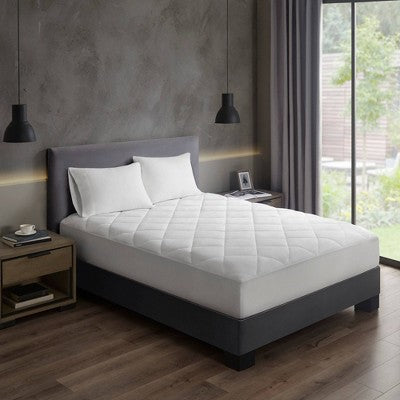 Sleep Philosophy Full Microfiber with HeiQ Smart Temp Treatment Waterproof Mattress Pad: Quilted, Fits 18" Depth, OEKO-TEX Certified