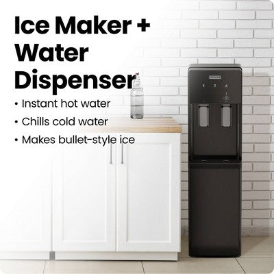 Iceman Ice Maker and Water Dispenser, Bottom-Loading for 1-5 Gallon Bottles - Black (LOCAL PICKUP ONLY)