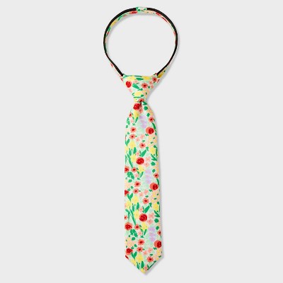 Boys' Easter Woven Recycled Polyester Zip Necktie - Cat & Jack Floral S/M