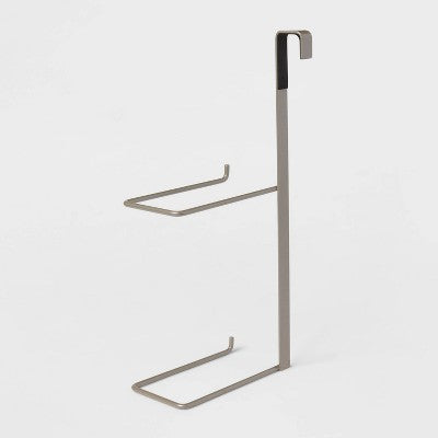 Over the Tank Toilet Paper Holder Brushed Nickel - Brightroom: Steel Construction, Freestanding Design, Space Saver