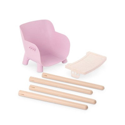 LullaBaby Baby Doll Pink High Chair with Accessories