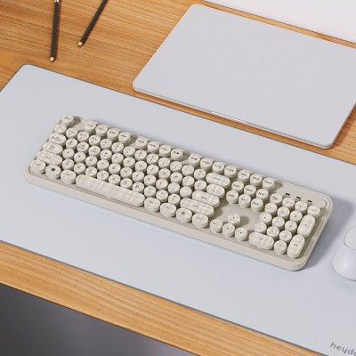 Full Size Round Pop Key Plaid Keyboard - heyday