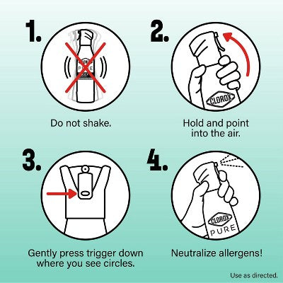 Clorox PURE Allergen Neutralizer Daily Air Spray Air Fresheners Clean Breeze - 8oz
