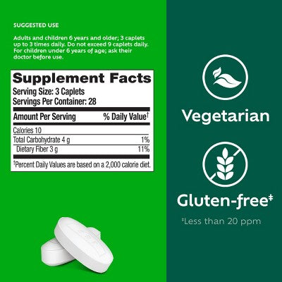 Benefiber Prebiotic GLP-1 Friendly Fiber Supplement Caplets - 84ct