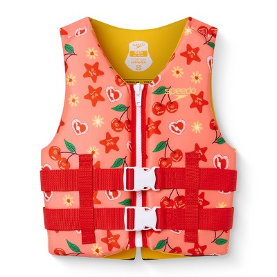 Speedo Cherry Bomb Kids' Life Jacket Vest - Pink/Red Youth Jacket (Size by Weight)