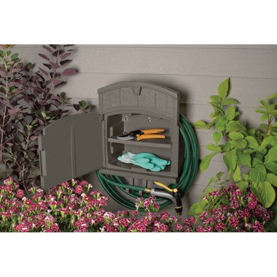 Suncast 150' Capacity Farmington Mounted Hose Hanger Dark Gray
