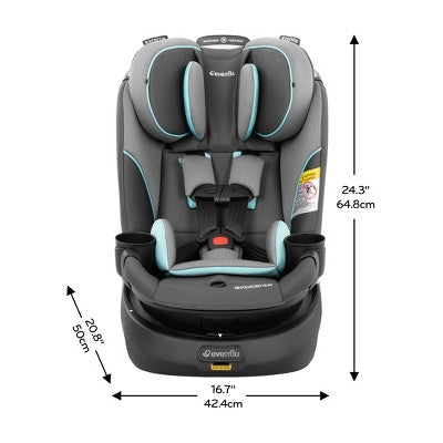 Evenflo Revolve 360 Slim 2-in-1 Rotational Convertible Car Seat - Carver Blue (LOCAL PICKUP ONLY)
