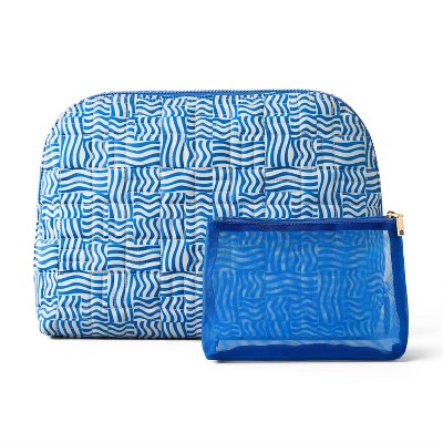 Sonia Kashuk Large Travel Makeup and Toiletry Bag Set - 2pc - Blue Wave