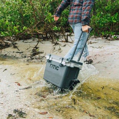 RTIC Outdoors 22qt Ultra Light Wheeled Hard Sided Cooler - Gray: Polypropylene Liner (LOCAL PICKUP ONLY)