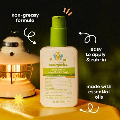 Babyganics 4oz Outdoor Pest Control Baby Mosquito Repellent Lotion
