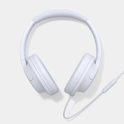 Premium Over-Ear Folding Wired Headphones - heyday White