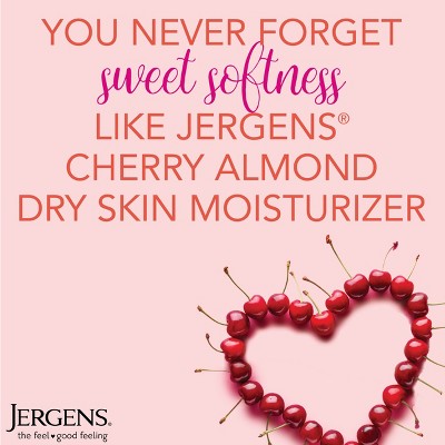 Jergens Original Scent Cherry Almond Moisturizing Body Lotion for Dry Skin - 33.8 fl oz: Hydrating, Skin Texture Improvement, Paraben-Free, Vegan
