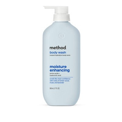 Method Moisture Enhancing Men's Body Wash Tonic with Amino and Hyaluronic Acids - Amber Wood, Musk and Lavender - 17 fl oz