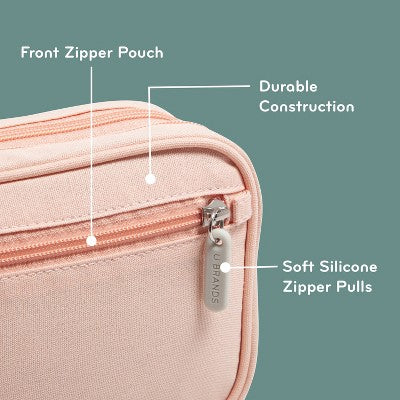 U Brands 7.8"x5" Canvas Tech Organizer Dusty Rose