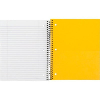 Spiral Notebook 3 Subject Wide Ruled PP 150 Sheets Black - up&up