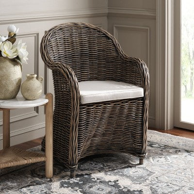 Callista Club Chair - SEA7001 - Black Wash - Safavieh (LOCAL PICKUP ONLY)
