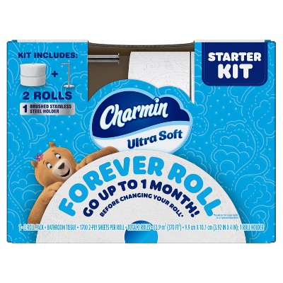 Charmin Toilet Paper Ultra Soft Forever Roll Starter Kit - 2 Rolls - 1700 Sheet