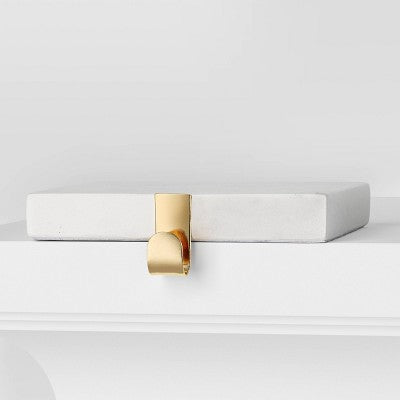 2pk Marble Christmas Stocking Holder White/Gold - Wondershop