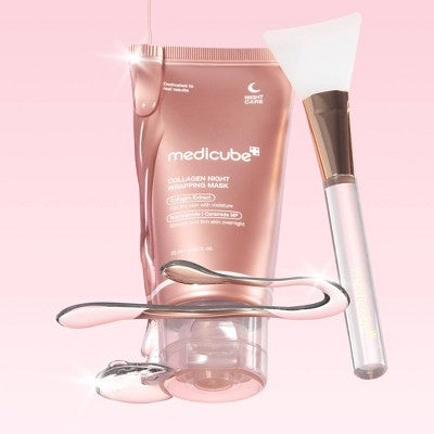 medicube Collagen Night Wrapping Face Mask Korean Skincare - 2.53 fl oz: Moisturizing Gel, For Normal, Oily, Sensitive, Dry Skin, Unscented