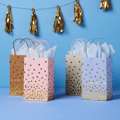 4pk Jr. Tote Bag Assorted with Gold Foil - Spritz