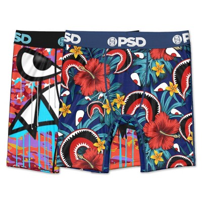 PSD Boys' 2pk Warface Wild Boxer Briefs Underwear - Blue/Red L