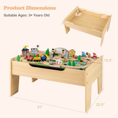 Costway All-in-One Kids Activity Table with Reversible Blackboard & Map Tabletop (LOCAL PICKUP ONLY)
