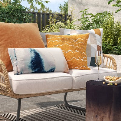 18"x18" Subway Tile Woven Square Outdoor Throw Pillow - Threshold