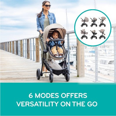 Evenflo Pivot Modular Travel System with LiteMax Infant Car Seat with Anti-Rebound Bar - Oxford Black (LOCAL PICKUP ONLY)