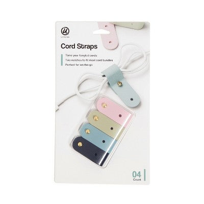 U Brands 4ct Vegan Leather Cord Straps