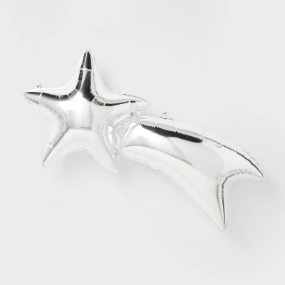 Silver Shooting Star Foil Balloon - Spritz