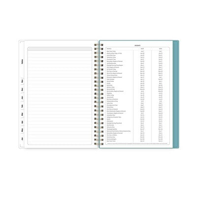 Blue Sky 5.875"x8.625" 2025-2026 Weekly/Monthly Wirebound Planner Clear Cover Tinned Light Multi