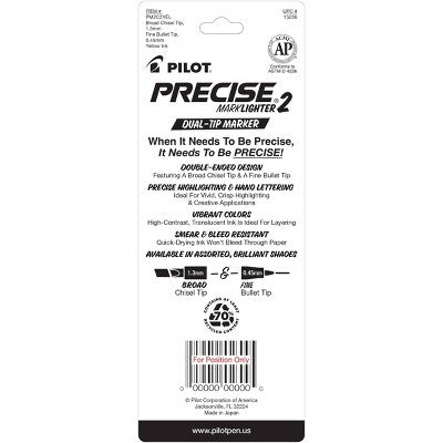 Precise Pilot 2pk Yellow Highlighter Dual Tip